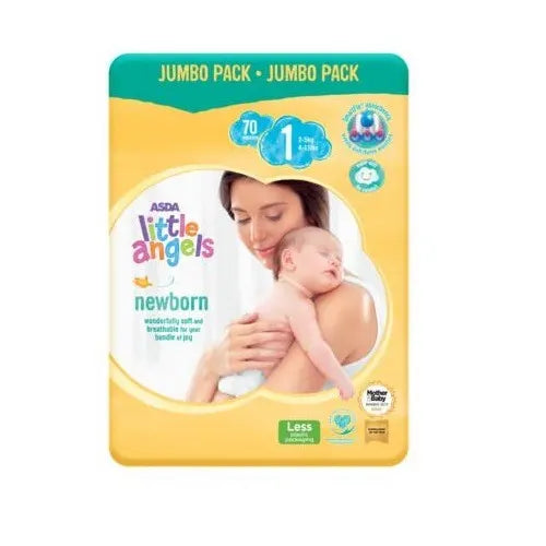 ASDA Little Angels Diapers Size 1 - 70 Count - OgaDiscount