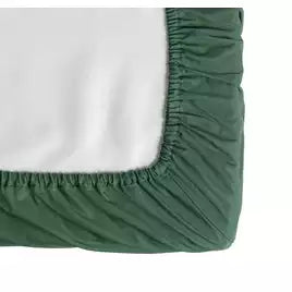 Cotton Rich Plain Leaf Green Fitted Sheet -Double - OgaDiscount