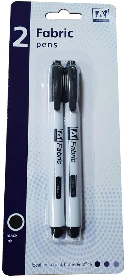 Fabric Pens Black 2 Pack - OgaDiscount