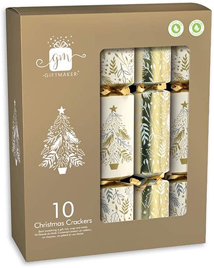 Giftmaker Traditional 12" Christmas Crackers 10pc - OgaDiscount