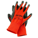 Dekton Ultra Grip Working Gloves Black/Red Nitrile 9/L - OgaDiscount