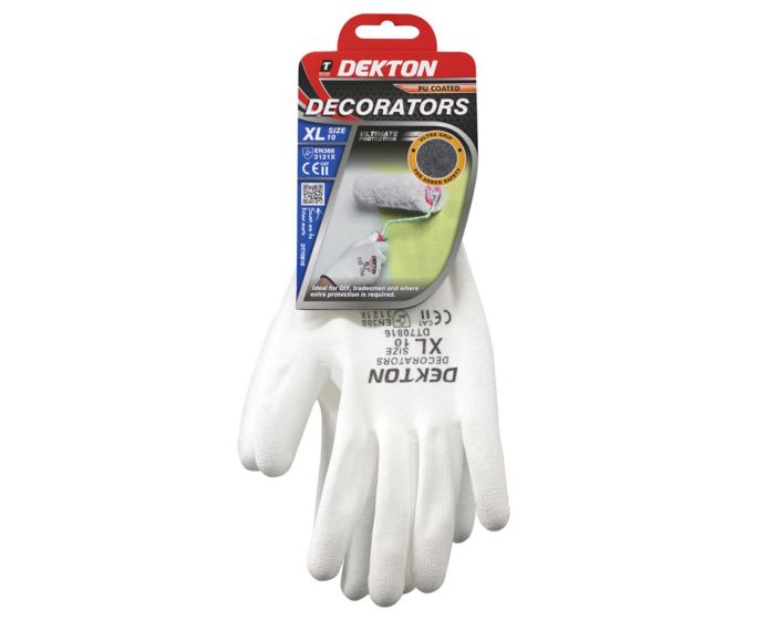 Dekton Pu-Coated Decorators Work Gloves 10/Xl - OgaDiscount