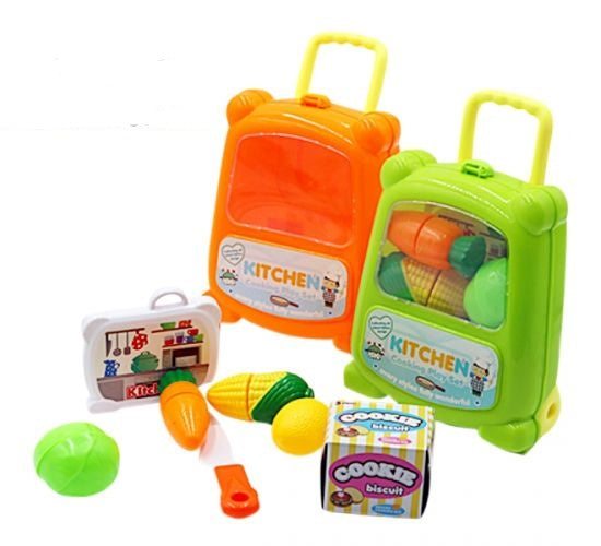 Kitchen Cooking Play Set In Suitcase Assorted Cdu 6pc - OgaDiscount