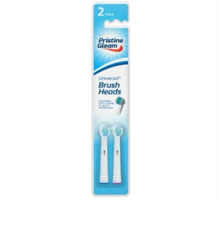 Pristine Gleam Universal Power Toothbrush Heads 2 Pack - OgaDiscount