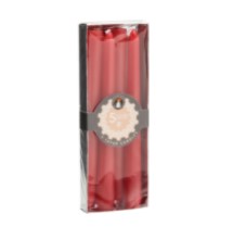 Waxworks 4 Taper Candles Red - OgaDiscount