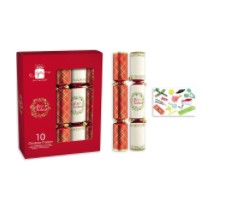 Giftmaker Traditional 12" Christmas Crackers 10pc - OgaDiscount