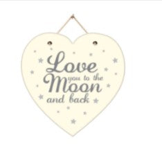 Hanging Love You To The Moon Plaque - OgaDiscount