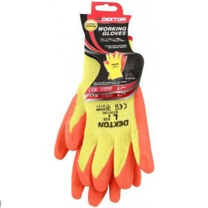 Dekton Orange/Cream Working Gloves Latex 8/Medium - OgaDiscount