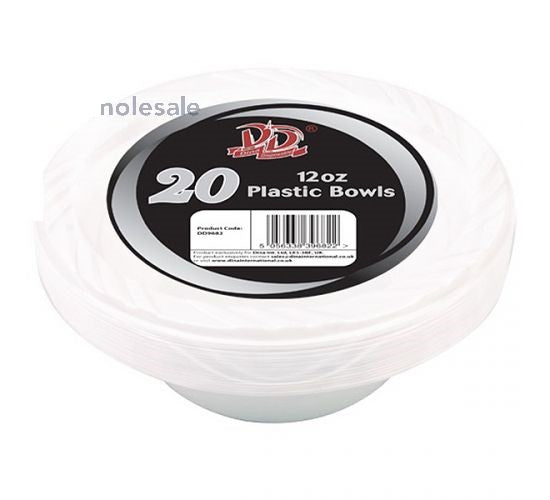 Deluxe Disposable Plastic Bowls 12oz 20 1 - OgaDiscount