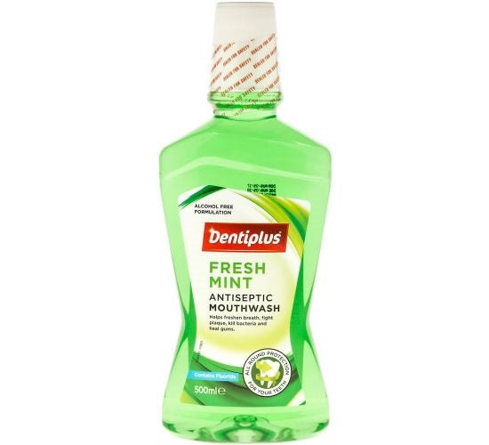 Dentiplus Fresh Mint Antiseptic Mouthwash - OgaDiscount