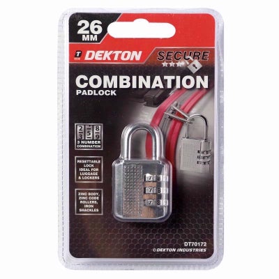 Dekton Zinc Combination Lock 26mm - OgaDiscount