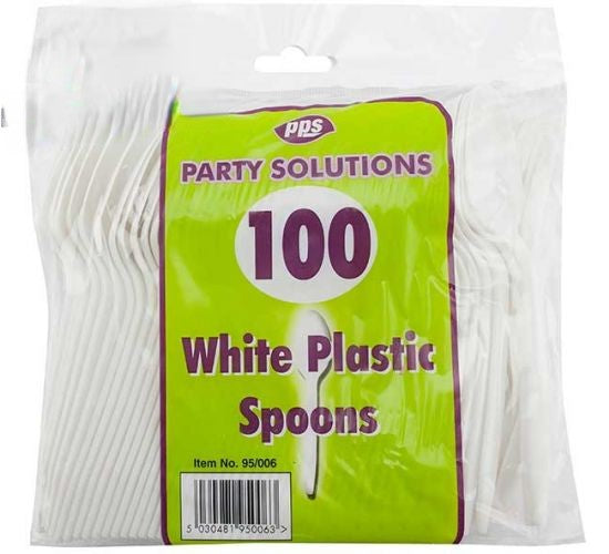 Plastic Spoons 100 Pack - OgaDiscount