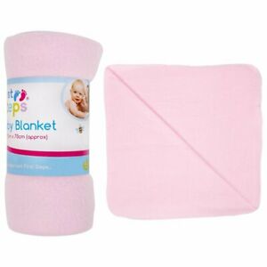 First Steps Baby Blanket 70cm X 70cm Pink - OgaDiscount