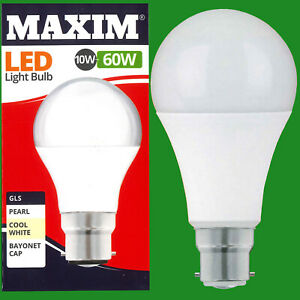 Maxim Led Light Bulb 10w=60w Gls Pearl Warm White Edison Screw - OgaDiscount