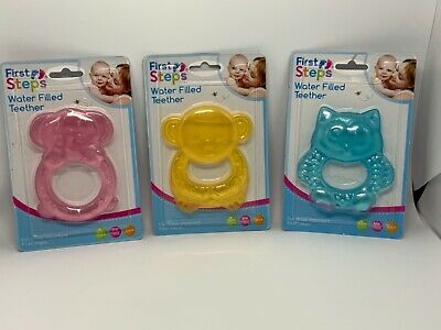 First Steps Water Filled Animal Baby Teether 3 Assorted - OgaDiscount