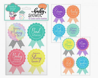 Baby Shower Guest Name Rosettes - OgaDiscount