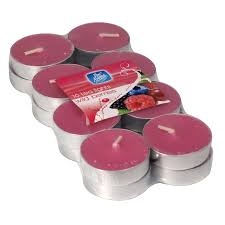Pan Aroma Colour Tea Lights Wild Berries 16-Pack - OgaDiscount