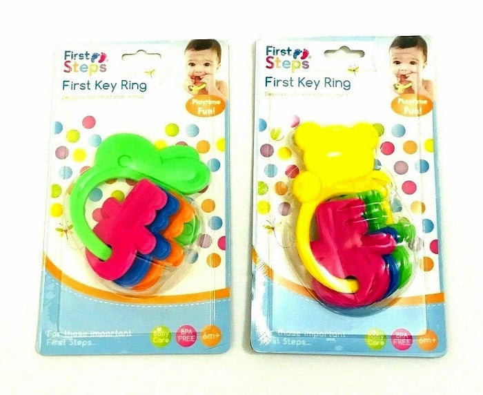 First Steps First Key Ring Assorted Teddy & Rabbit - OgaDiscount
